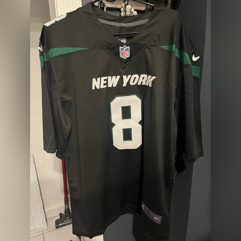 NY Jets Aaron Rodgers Black Jersey. (LARGE)